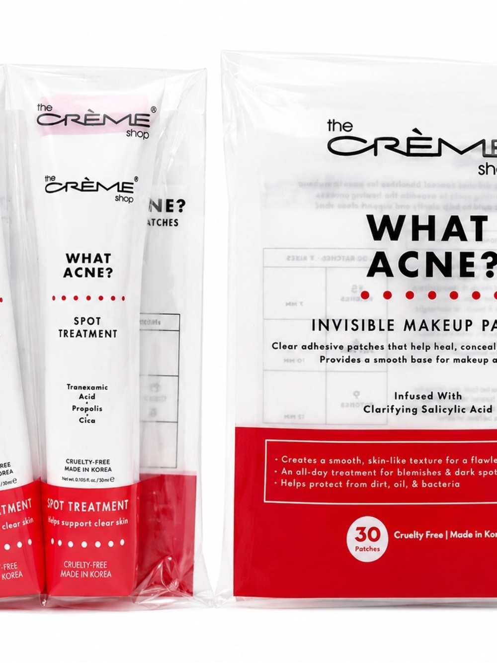 the CRÈME shop What Acne? Spot Treatment & Invisible Patch 4pc Set